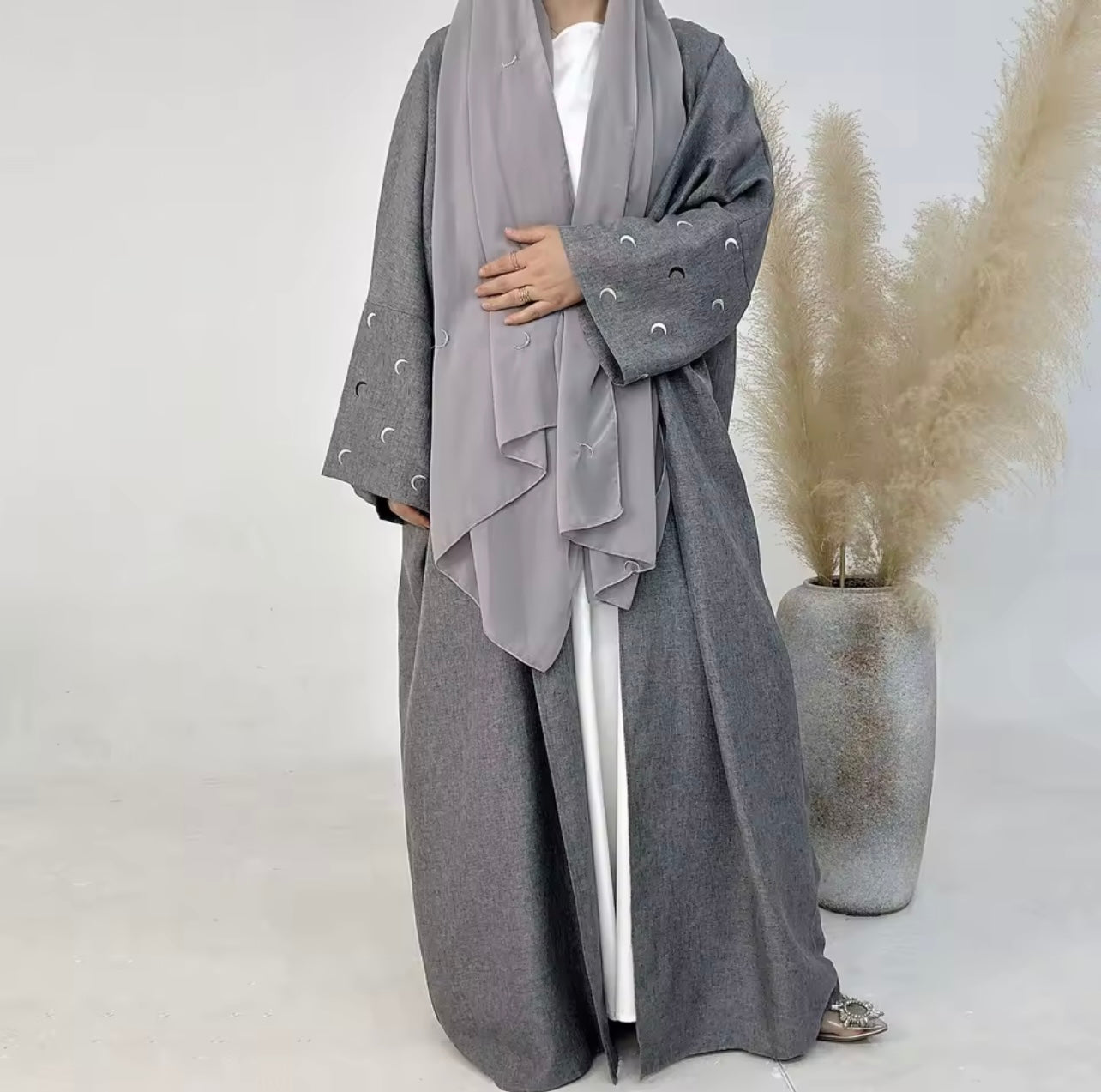Kimono manches brodées lune