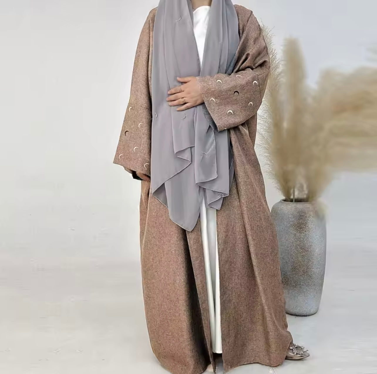 Kimono manches brodées lune